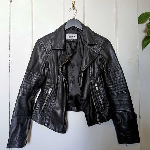 BB Dakota Black Leather Jacket - Picture 1 of 5